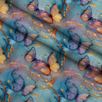 Gilded Wings Pattern 5 Fleece Fabric — fleece fabric folded close-up preview (mv-fleece-v1:lying)