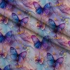 Gilded Wings Pattern 7 Fleece Fabric — fleece fabric folded close-up preview (mv-fleece-v1:lying)