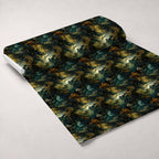 Gilded Woodland Pattern 1 Fleece Fabric — fleece fabric unrolled bolt preview (mv-fleece-v1:bolt)