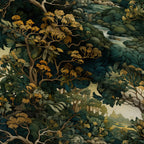 Gilded Woodland Pattern 10 Fleece Fabric — fleece fabric folded close-up preview (mv-fleece-v1:lying)