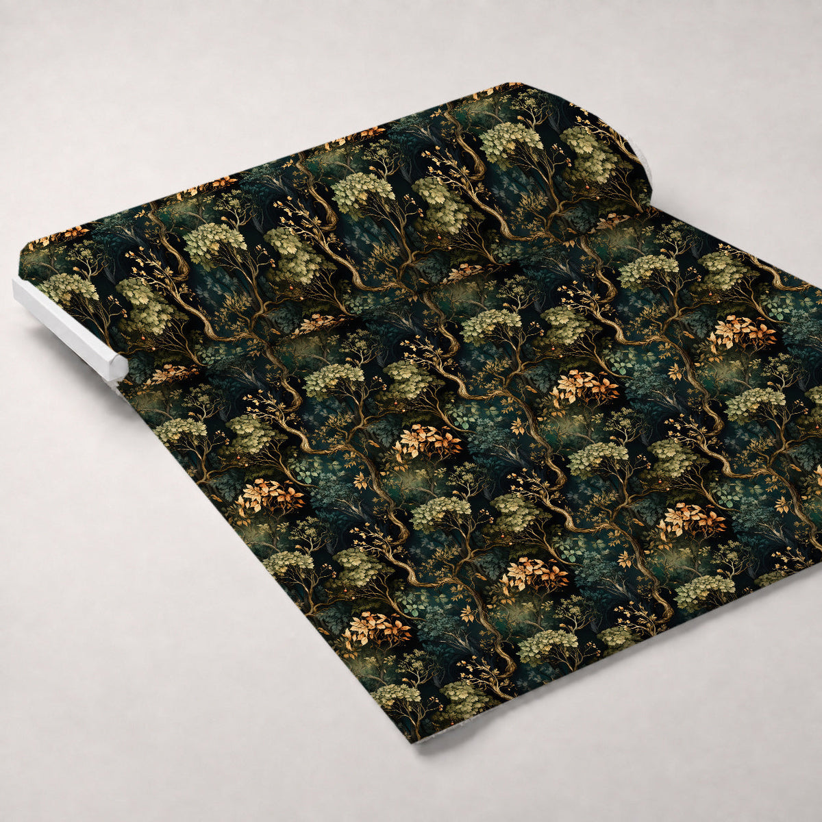 Gilded Woodland Pattern 11 Fleece Fabric — fleece fabric unrolled bolt preview (mv-fleece-v1:bolt)