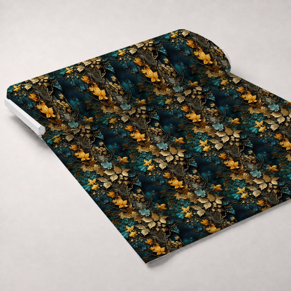 Gilded Woodland Pattern 12 Fleece Fabric — fleece fabric unrolled bolt preview (mv-fleece-v1:bolt)