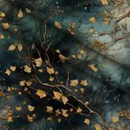 Gilded Woodland Pattern 2 Fleece Fabric — fleece fabric folded close-up preview (mv-fleece-v1:lying)
