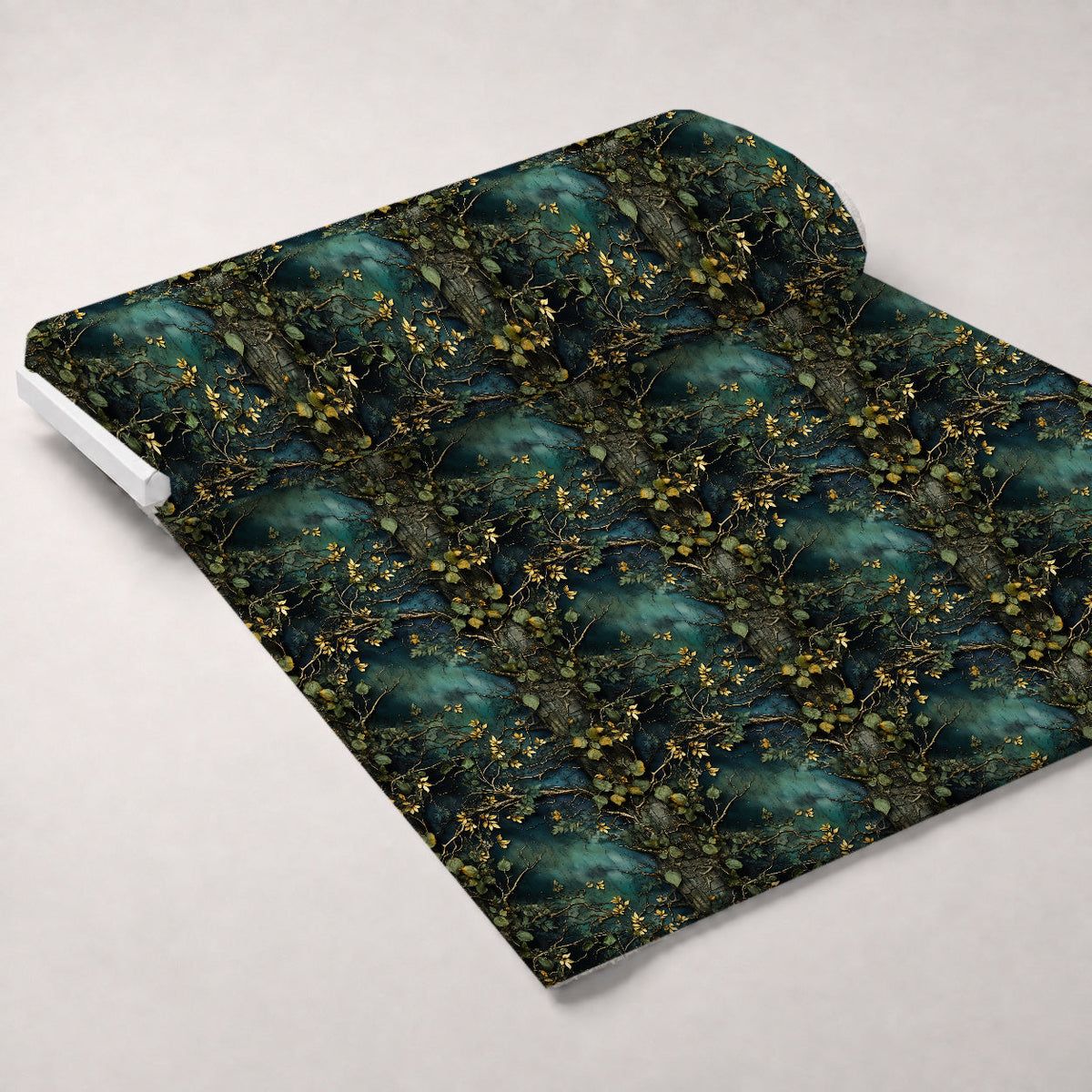 Gilded Woodland Pattern 3 Fleece Fabric — fleece fabric unrolled bolt preview (mv-fleece-v1:bolt)