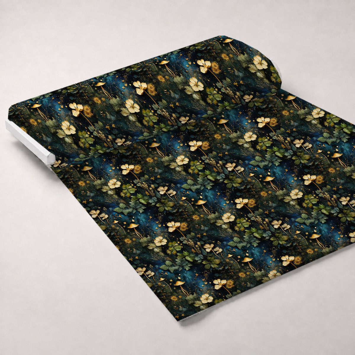 Gilded Woodland Pattern 9 Fleece Fabric — fleece fabric unrolled bolt preview (mv-fleece-v1:bolt)