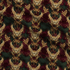 Gilded Wyvern Pattern 24 Fleece Fabric — fleece fabric folded close-up preview (mv-fleece-v1:lying)