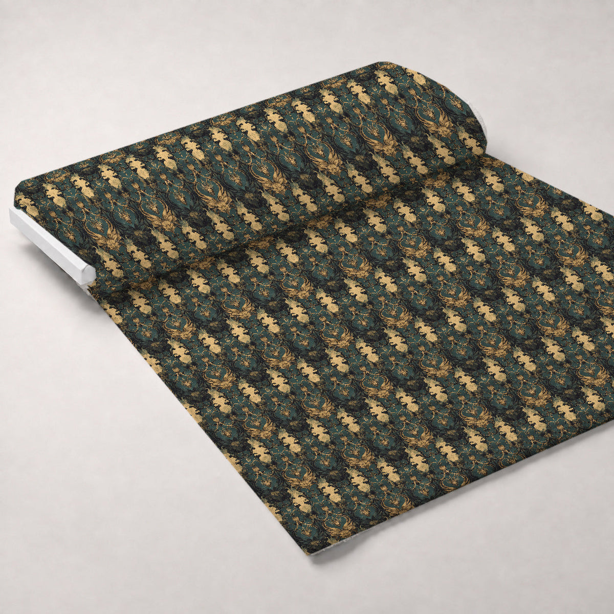 Gilded Wyvern Pattern 27 Fleece Fabric — fleece fabric unrolled bolt preview (mv-fleece-v1:bolt)
