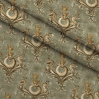 Gilded Wyvern Pattern 31 Fleece Fabric — fleece fabric folded close-up preview (mv-fleece-v1:lying)