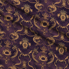Gilded Wyvern Pattern 40 Fleece Fabric — fleece fabric folded close-up preview (mv-fleece-v1:lying)