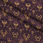 Gilded Wyvern Pattern 41 Fleece Fabric — fleece fabric folded close-up preview (mv-fleece-v1:lying)
