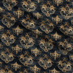 Gilded Wyvern Pattern 5 Fleece Fabric — fleece fabric folded close-up preview (mv-fleece-v1:lying)