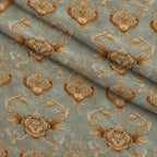 Gilded Wyvern Pattern 56 Fleece Fabric — fleece fabric folded close-up preview (mv-fleece-v1:lying)