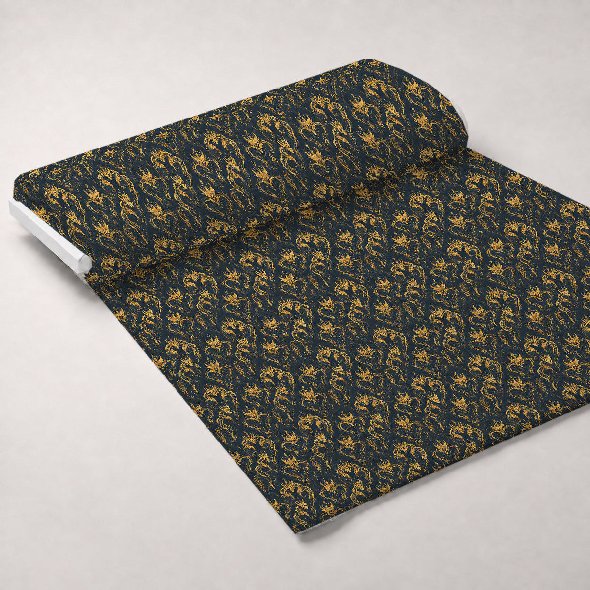 Gilded Wyvern Pattern 8 Fleece Fabric — fleece fabric unrolled bolt preview (mv-fleece-v1:bolt)