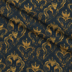 Gilded Wyvern Pattern 8 Fleece Fabric — fleece fabric folded close-up preview (mv-fleece-v1:lying)