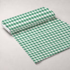 Gingham Daisies Pattern 15 Fleece Fabric — fleece fabric unrolled bolt preview (mv-fleece-v1:bolt)