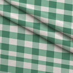 Gingham Daisies Pattern 15 Fleece Fabric — fleece fabric folded close-up preview (mv-fleece-v1:lying)