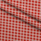 Gingham Fawns Pattern 1 Fleece Fabric — fleece fabric folded close-up preview (mv-fleece-v1:lying)