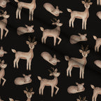 Gingham Fawns Pattern 7 Fleece Fabric — fleece fabric folded close-up preview (mv-fleece-v1:lying)