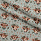 Gingham Grazers Pattern 10 Fleece Fabric — fleece fabric folded close-up preview (mv-fleece-v1:lying)