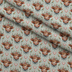 Gingham Grazers Pattern 3 Fleece Fabric — fleece fabric folded close-up preview (mv-fleece-v1:lying)