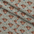 Gingham Grazers Pattern 6 Fleece Fabric — fleece fabric folded close-up preview (mv-fleece-v1:lying)