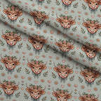 Gingham Grazers Pattern 8 Fleece Fabric — fleece fabric folded close-up preview (mv-fleece-v1:lying)