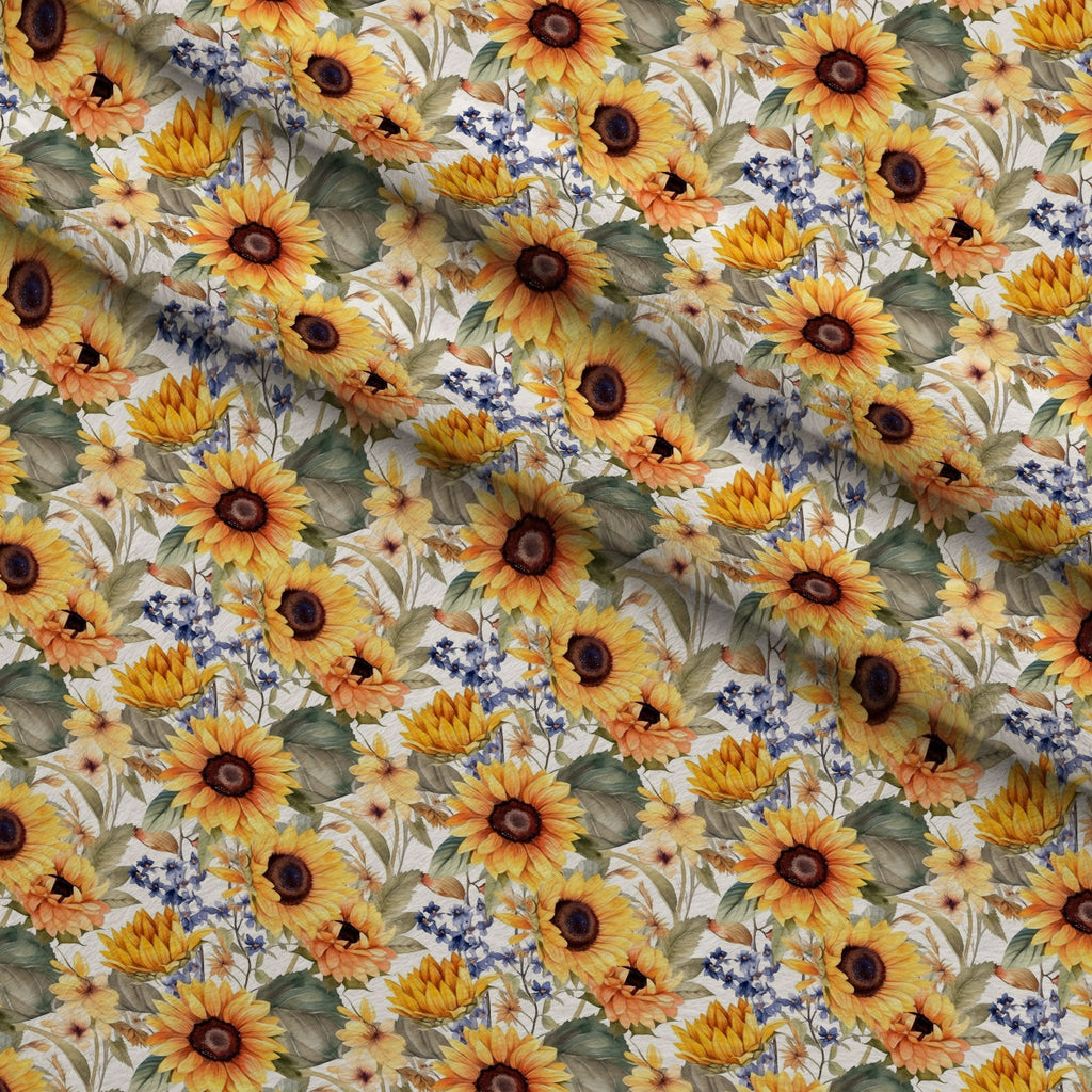 Golden Flutter Fields Pattern 28 Fleece Fabric — fleece fabric folded close-up preview (mv-fleece-v1:lying)