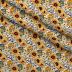 Golden Flutter Fields Pattern 28 Fleece Fabric — fleece fabric folded close-up preview (mv-fleece-v1:lying)