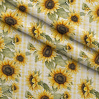 Golden Gingham Pattern 16 Fleece Fabric — fleece fabric folded close-up preview (mv-fleece-v1:lying)