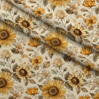 Golden Harvest Blooms Pattern 11 Fleece Fabric — fleece fabric folded close-up preview (mv-fleece-v1:lying)