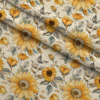 Golden Harvest Blooms Pattern 19 Fleece Fabric — fleece fabric folded close-up preview (mv-fleece-v1:lying)