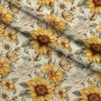 Golden Harvest Blooms Pattern 21 Fleece Fabric — fleece fabric folded close-up preview (mv-fleece-v1:lying)