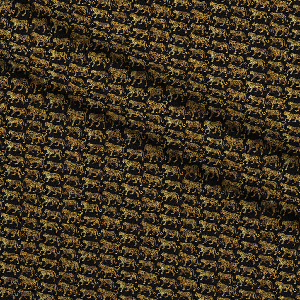Golden Leopards Fleece Fabric — fleece fabric folded close-up preview (mv-fleece-v1:lying)
