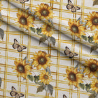 Golden Meadow Flutter Pattern 1 Fleece Fabric — fleece fabric folded close-up preview (mv-fleece-v1:lying)