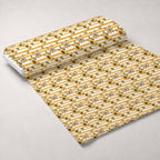 Golden Meadow Flutter Pattern 10 Fleece Fabric — fleece fabric unrolled bolt preview (mv-fleece-v1:bolt)