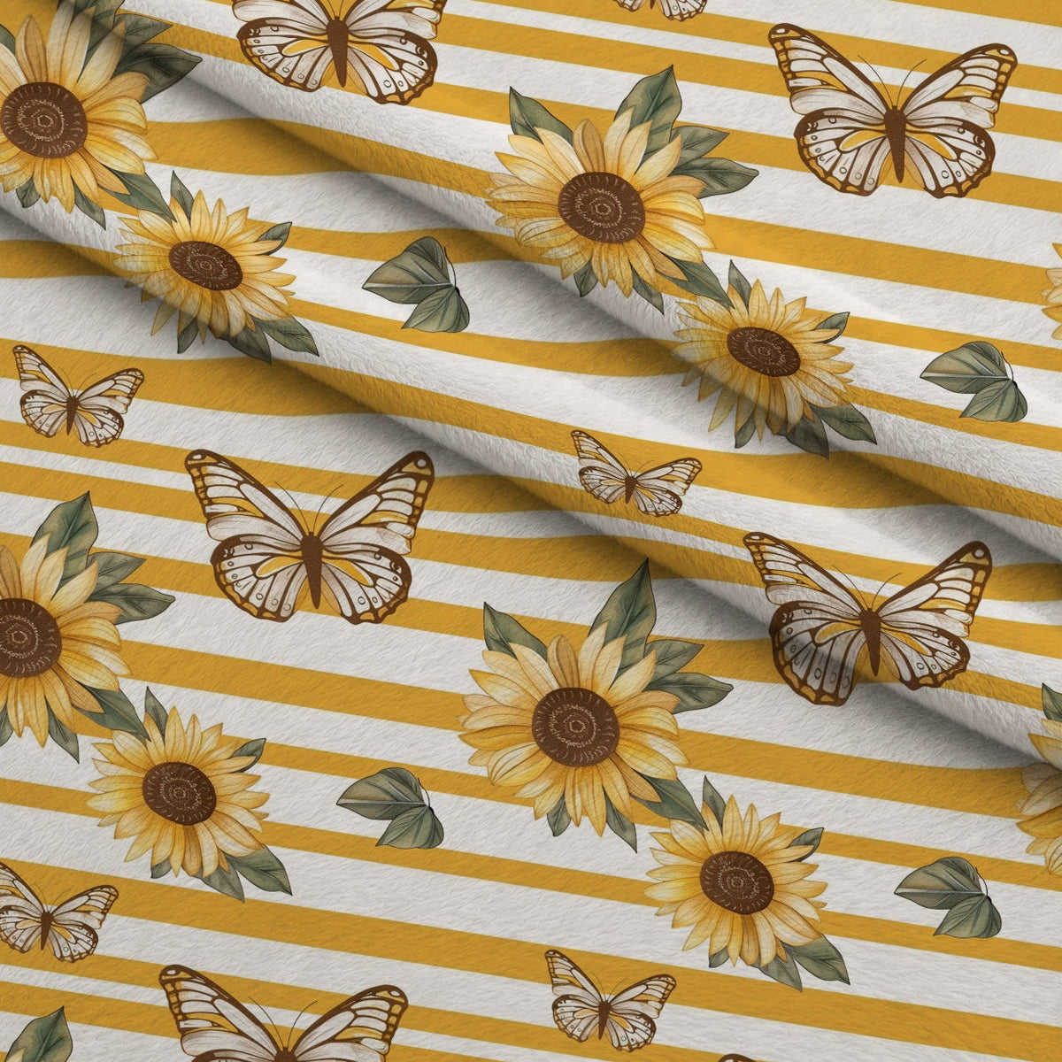 Golden Meadow Flutter Pattern 10 Fleece Fabric — fleece fabric folded close-up preview (mv-fleece-v1:lying)