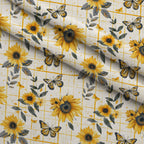 Golden Meadow Flutter Pattern 11 Fleece Fabric — fleece fabric folded close-up preview (mv-fleece-v1:lying)