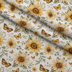 Golden Meadow Flutter Pattern 4 Fleece Fabric — fleece fabric folded close-up preview (mv-fleece-v1:lying)