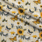 Golden Meadow Flutter Pattern 5 Fleece Fabric — fleece fabric folded close-up preview (mv-fleece-v1:lying)