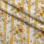 Golden Meadow Flutter Pattern 6 Fleece Fabric — fleece fabric folded close-up preview (mv-fleece-v1:lying)