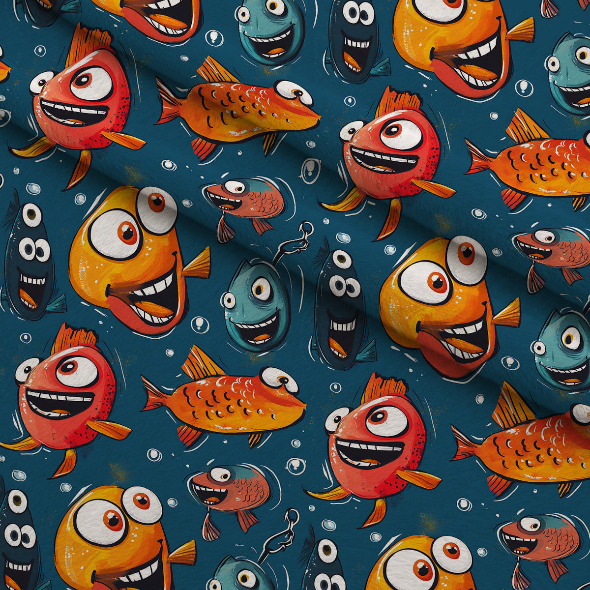 Googly Guppies Pattern 10 Fleece Fabric — fleece fabric folded close-up preview (mv-fleece-v1:lying)