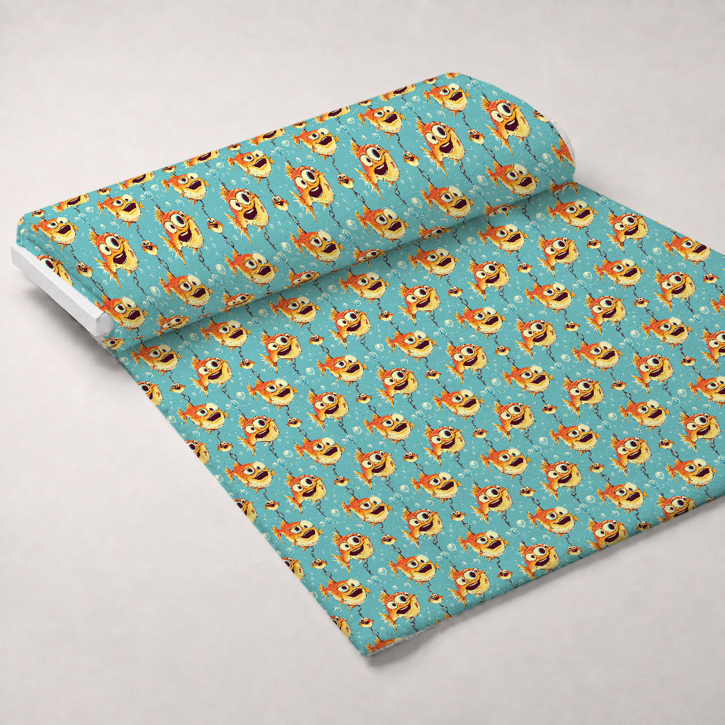 Googly Guppies Pattern 12 Fleece Fabric — fleece fabric unrolled bolt preview (mv-fleece-v1:bolt)