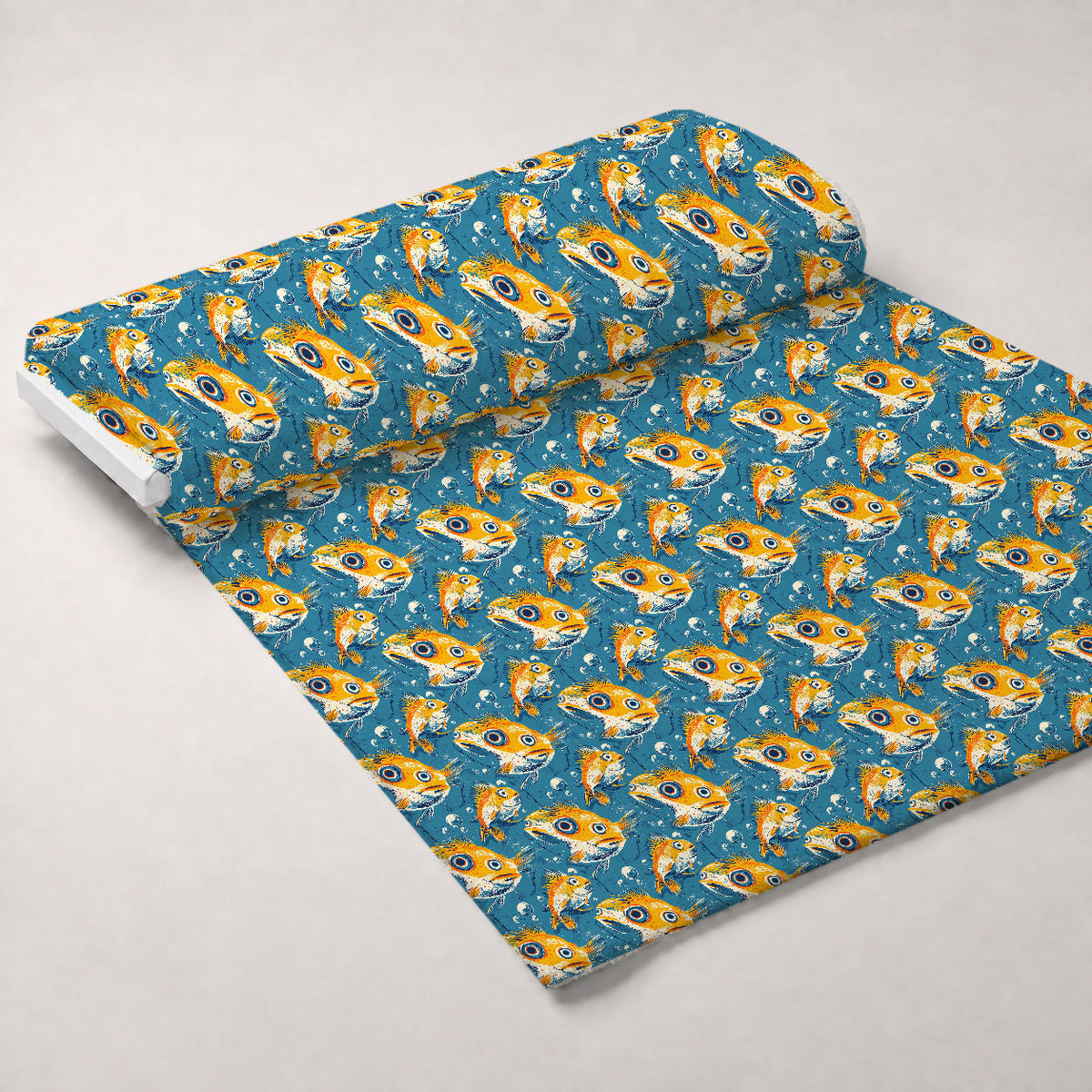 Googly Guppies Pattern 17 Fleece Fabric — fleece fabric unrolled bolt preview (mv-fleece-v1:bolt)