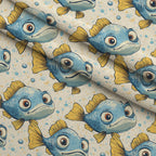 Googly Guppies Pattern 19 Fleece Fabric — fleece fabric folded close-up preview (mv-fleece-v1:lying)