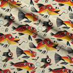 Googly Guppies Pattern 5 Fleece Fabric — fleece fabric folded close-up preview (mv-fleece-v1:lying)