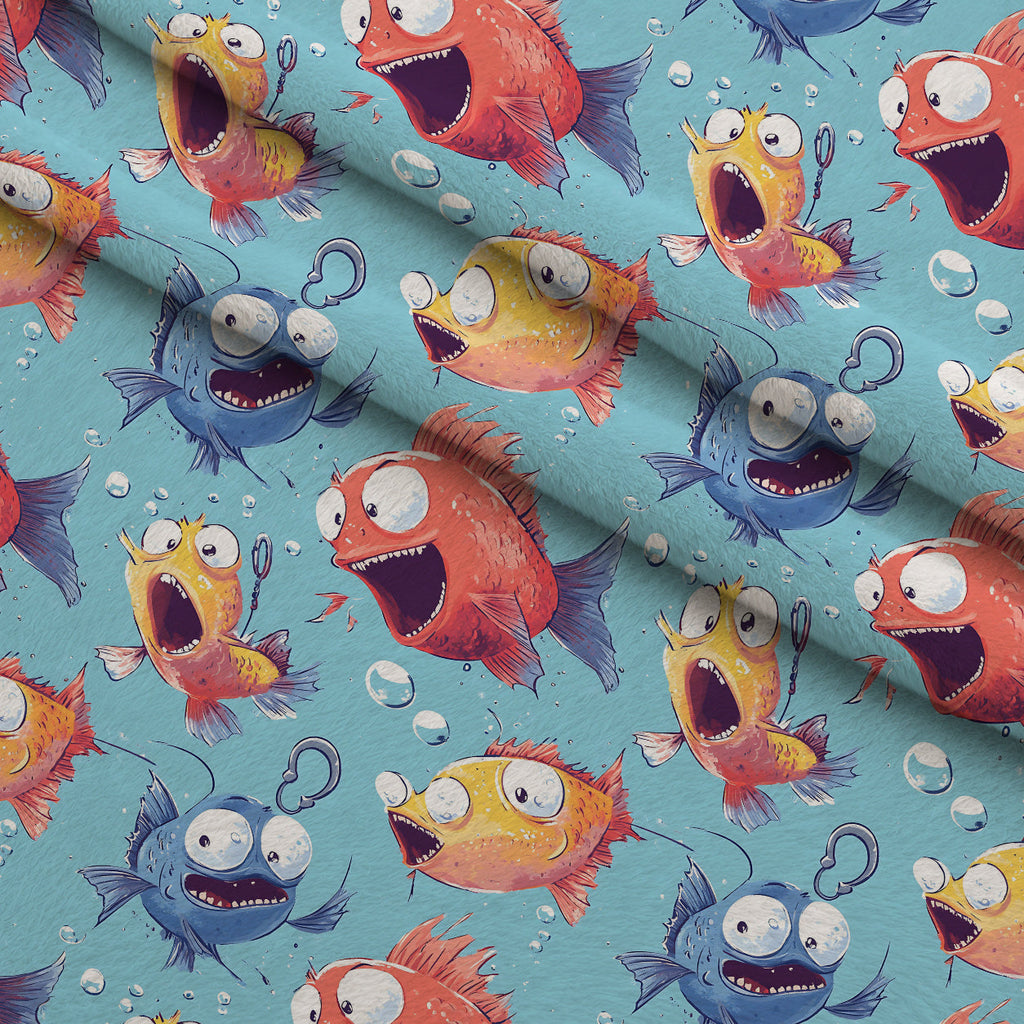 Googly Guppies Pattern 9 Fleece Fabric — fleece fabric folded close-up preview (mv-fleece-v1:lying)