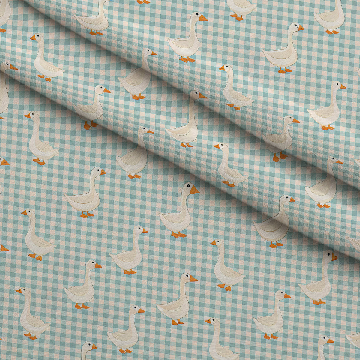 Gosling Plaid Pattern 1 Fleece Fabric — fleece fabric folded close-up preview (mv-fleece-v1:lying)