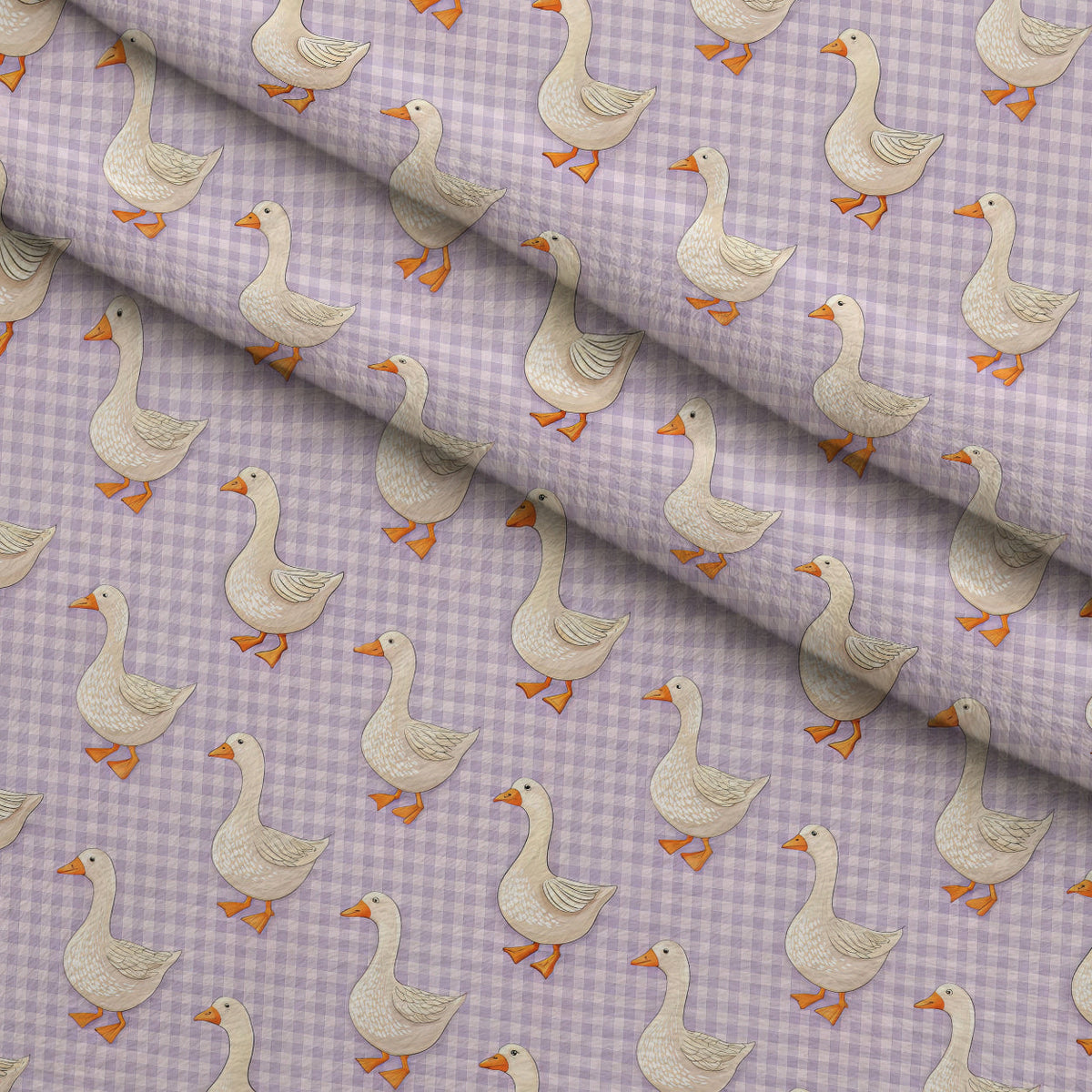 Gosling Plaid Pattern 10 Fleece Fabric — fleece fabric folded close-up preview (mv-fleece-v1:lying)