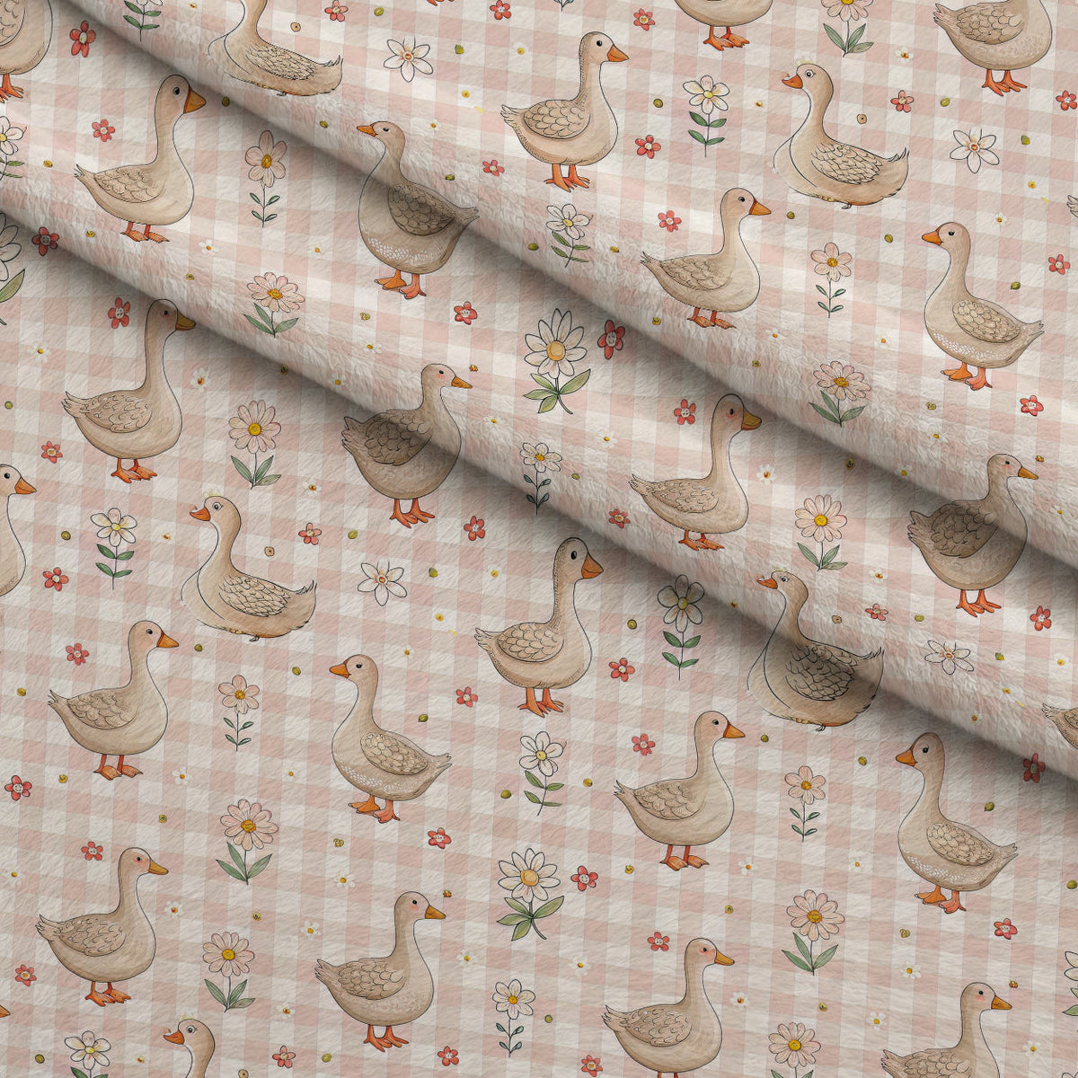 Gosling Plaid Pattern 13 Fleece Fabric — fleece fabric folded close-up preview (mv-fleece-v1:lying)