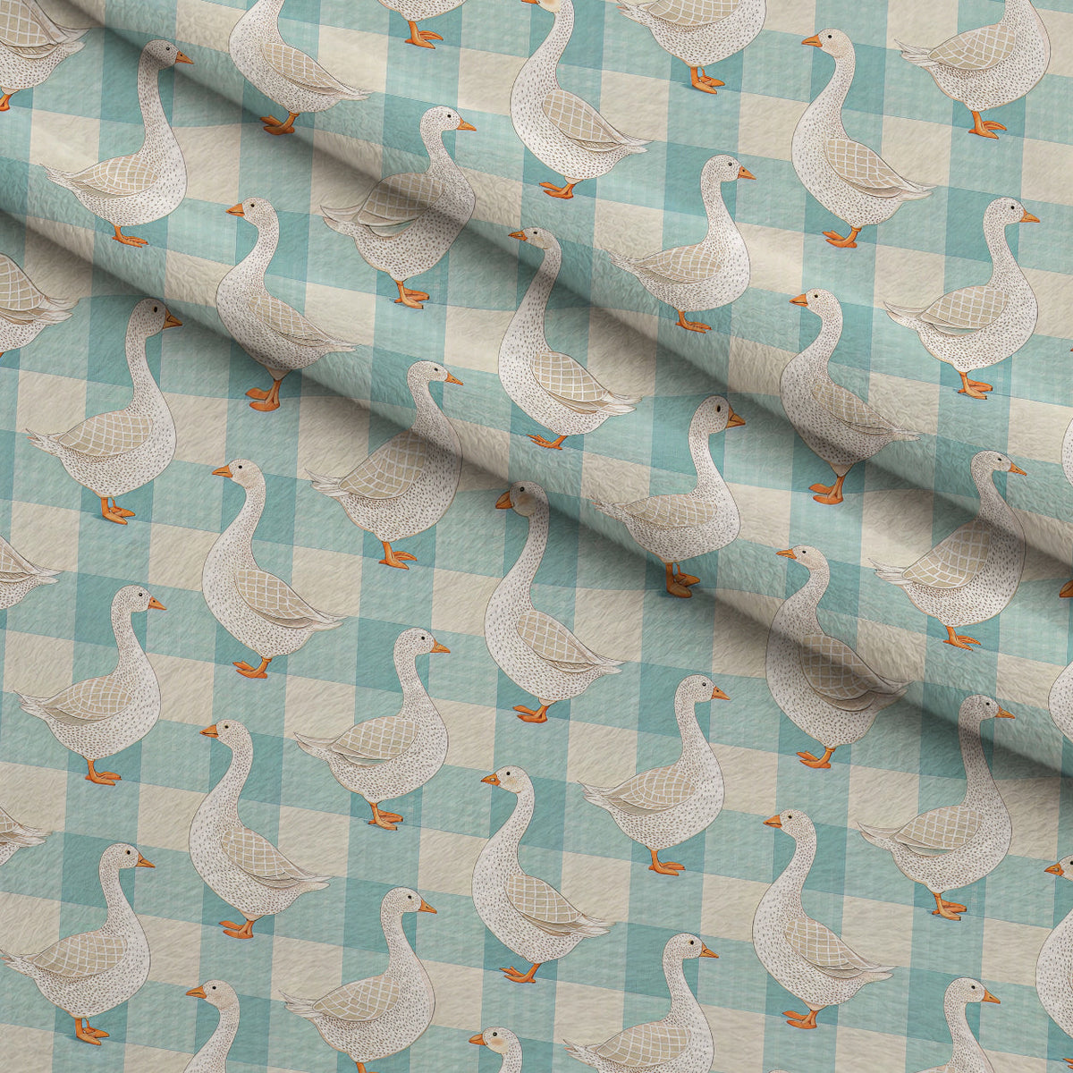 Gosling Plaid Pattern 14 Fleece Fabric — fleece fabric folded close-up preview (mv-fleece-v1:lying)
